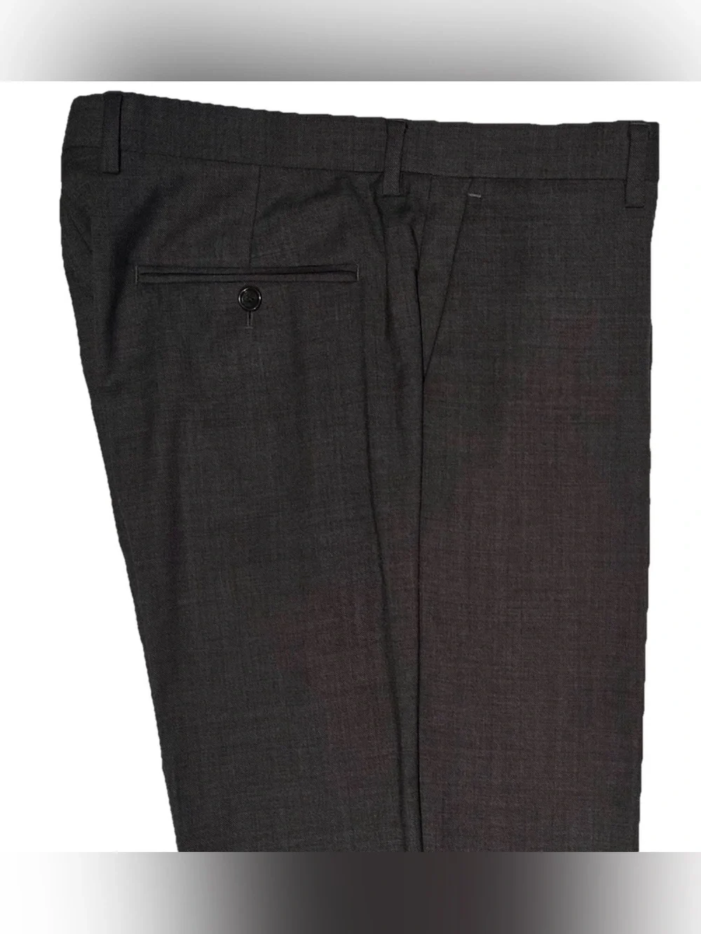 $250 J CREW CROSBY DRESS PANTS 34 FITS 36 TOLLEGNO 1900 ITALY 3D WOOL CHARCOAL